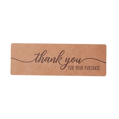 Rectangle Thank You Theme Paper Stickers DIY-B041-33A-1