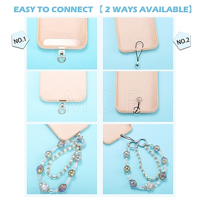 1Pc Acrylic Beaded Mobile Straps AJEW-SZ0002-82D-1