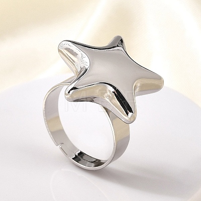 304 Stainless Steel Adjustable Finger Ring RJEW-H244-04P-1