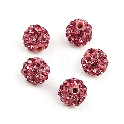 Polymer Clay Rhinestone Beads RB-H284-6MM-209-1