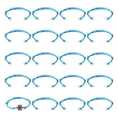 20Pcs Adjustable Korean Waxed Polyester Cord Bracelet Making BJEW-TAC0051-10-1