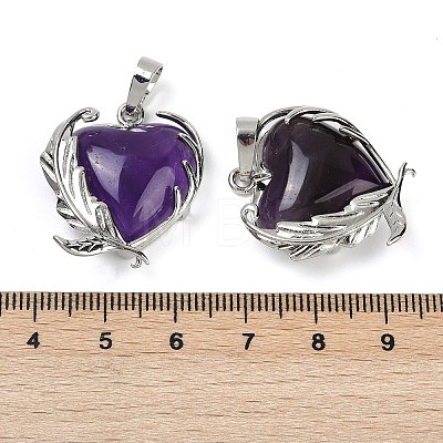 Natural Amethyst Pendants G-Q025-01P-04-1