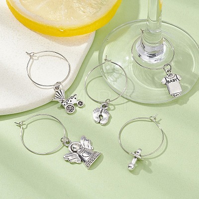 Alloy Wine Glass Charms AJEW-JO00210-1