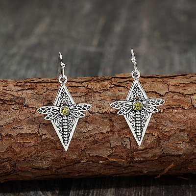 Alloy & Rhinestone Dangle Earrings FS-WG9C296-01-1
