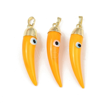 Handmade Evil Eye Lampwork Pendants LAMP-F031-01G-06-1