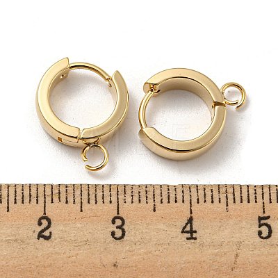 201 Stainless Steel Huggie Hoop Earrings Findings STAS-A167-01S-G-1