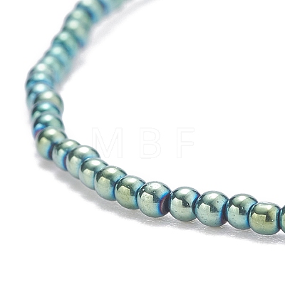 Glass Round Beaded Stretch Bracelet for Women BJEW-JB07911-1