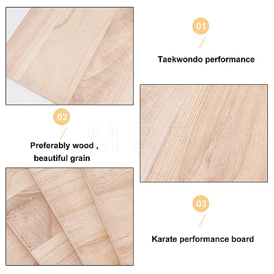 Rectangle Wood Breaking Boards WOOD-WH0131-02B-1