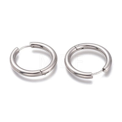 Tarnish Resistant 201 Stainless Steel Huggie Hoop Earrings EJEW-L256-05Q-P-1