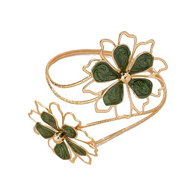 Flower Alloy Enamel Cuff Bangles FS-WGF2912-01-1