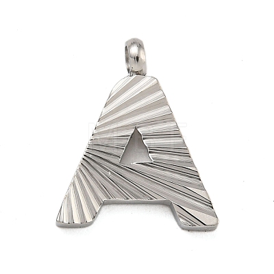 Letter A~Z 304 Stainless Steel Charms STAS-G345-01P-1