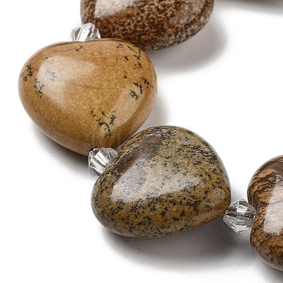 Natural Picture Jasper Beads Strands G-C150-A26-01-1