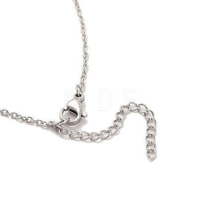 304 Stainless Steel Pendant Necklaces NJEW-U002-17P-1