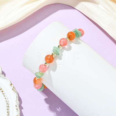 Natural Mixed Gemstone & Non-magnetic Synthetic Hematite Beaded Bracelets for Women BJEW-JB13902-1