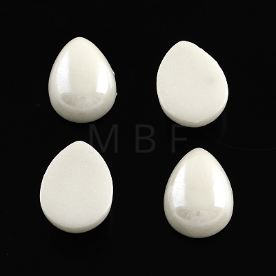 Pearlized Plated Opaque Glass Cabochons PORC-S778-5x8-M-1