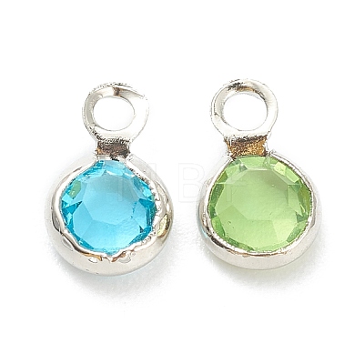 Faceted Glass Charms KK-F826-05P-1