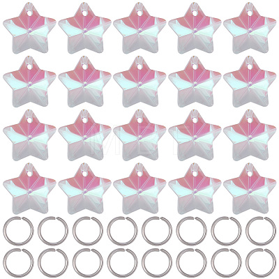 50Pcs Electroplate Glass Charms GLAA-SP0001-89-1