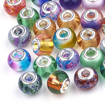 Glass European Beads GPDL-Q022-01-1