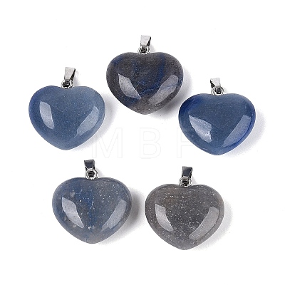 Natural Blue Aventurine(Dyed & Heated) Pendants G-N362-05P-07-1