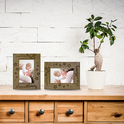 Natural Wood Photo Frames AJEW-WH0292-065-1