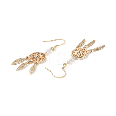 Brass Dangle Earrings for Women EJEW-E269-01LG-1