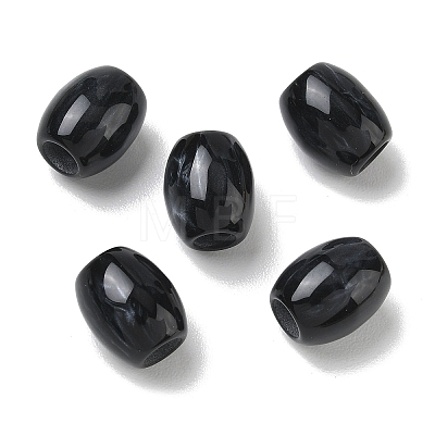 Opaque Resin European Beads RESI-F073-16B-1