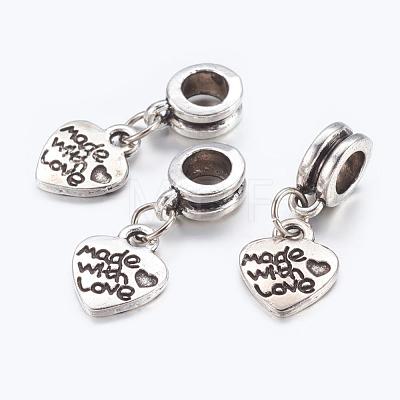 Men Valentines Day Gift Ideas Alloy European Dangle Charms PALLOY-JF00001-15-1