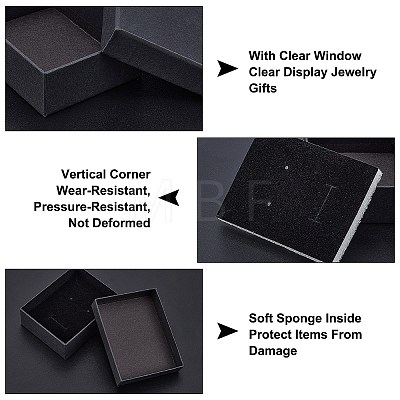 Kraft Cotton Filled Cardboard Paper Jewelry Set Boxes CBOX-R036-11B-1
