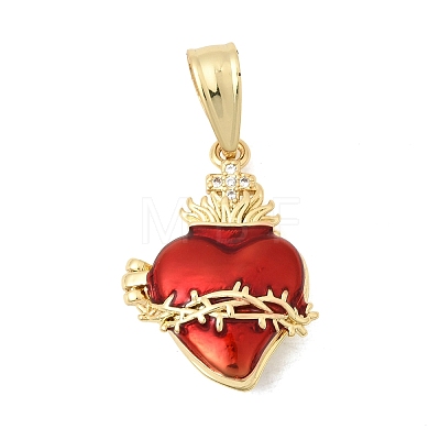Brass Micro Pave Cubic Zirconia Locket Pendants KK-H267-027G-01-1