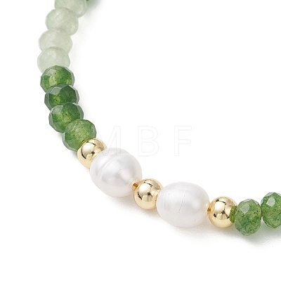 Dyed Natural Malaysia Jade & Natural Cultured Freshwater Pearl Bead Bracelets & Necklaces Sets SJEW-JS01373-02-1