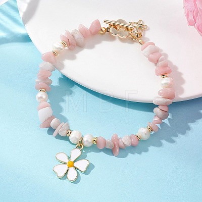 Alloy Enamel Charm Bracelets BJEW-JB14024-1
