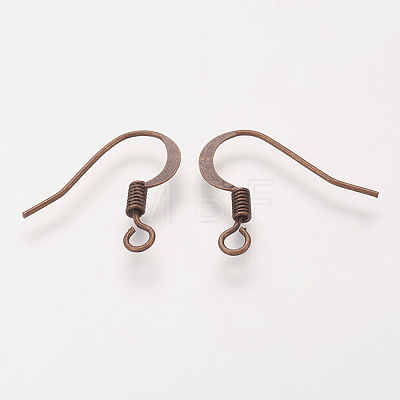 Brass French Earring Hooks X-KK-Q366-RC-NF-1