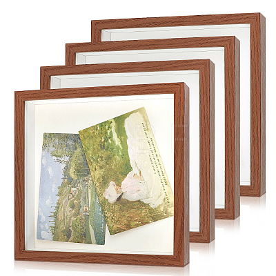 4Pcs Plywood Money Box Photo Frames ODIS-WA0001-16A-1
