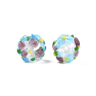 Handmade Two-Tone Lampwork Beads LAMP-T022-01A-05-1