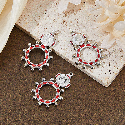30Pcs 2 Colors Alloy Enamel Pendants FIND-DC0008-57B-1