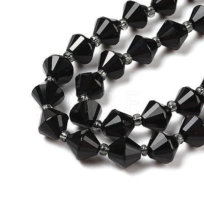 Natural Black Onyx Beads Strands G-NH0001-F01-01B-1