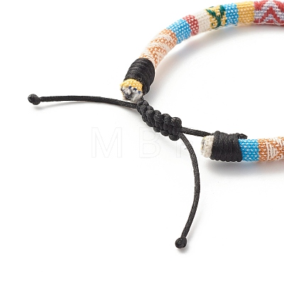 Ethnic Tribal Cloth Braided Bead Bracelet BJEW-JB07483-1