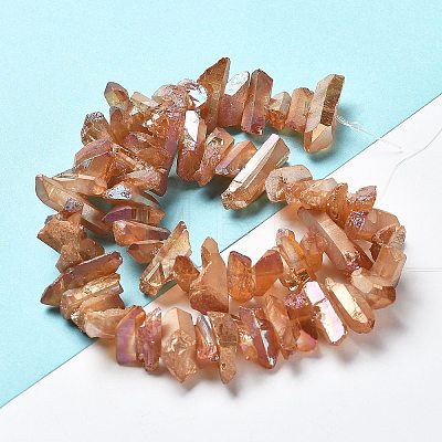 Natural Quartz Crystal Points Beads Strands G-K181-B26-1