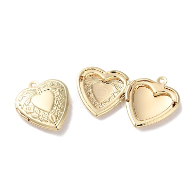 Rack Plating Brass Locket Pendants KK-F090-03LG-1