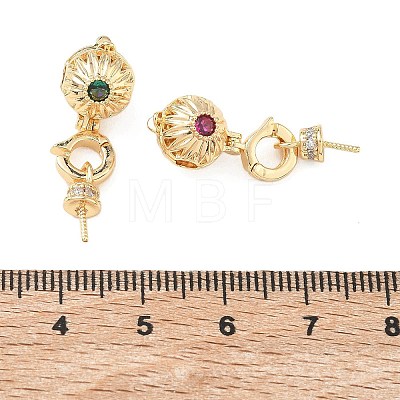Brass Micro Pave Cubic Zirconia Peg Bails KK-C172-16G-1