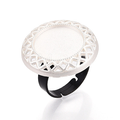 Adjustable Alloy & Iron Bezel Cup Ring Base with Rotatable Tray MAK-T012-05S-1