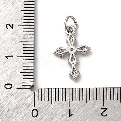 Brass Micro Pave Cubic Zirconia Pendants KK-P308-25P-1