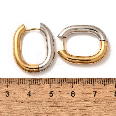 Rectangle Ion Plating(IP) 304 Stainless Steel Hoop Earrings for Women X-EJEW-L287-059GP-1