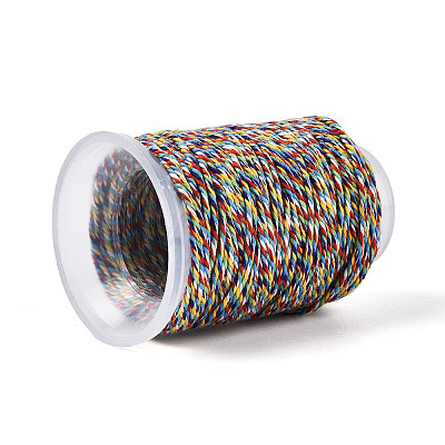22M Rainbow Color Macrame Cotton Cord OCOR-T017-07I-1