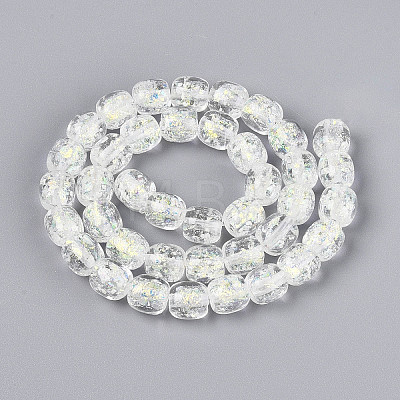 Handmade Foil Lampwork Beads Strands FOIL-T008-01H-1