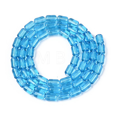 Transparent Glass Beads Strands GLAA-T028-14T-04-1