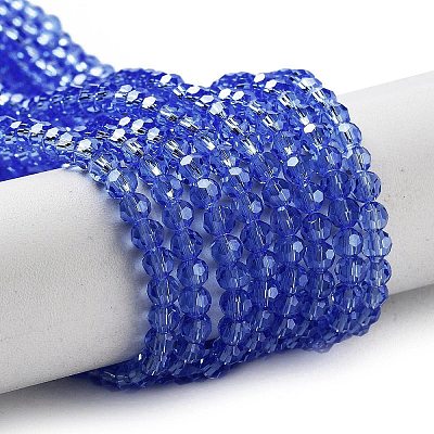 Electroplate Transparent Glass Beads Strands EGLA-A035-T3mm-A14-1