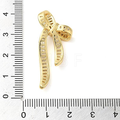 Rack Plating Brass Micro Pave Clear Cubic Zirconia Pendants KK-C047-06G-1