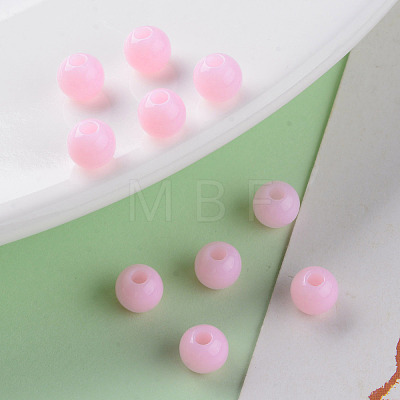 Opaque Acrylic Beads X-MACR-S370-C6mm-A01-1