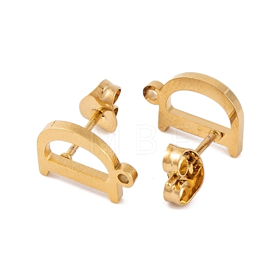 Ion Plating(IP) 304 Stainless Steel Stud Earrings FIND-Q103-01D-G-1